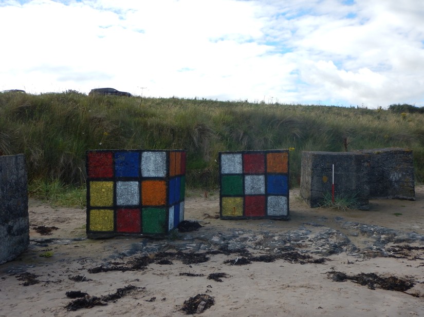 Rubik's cubes at Bamburgh