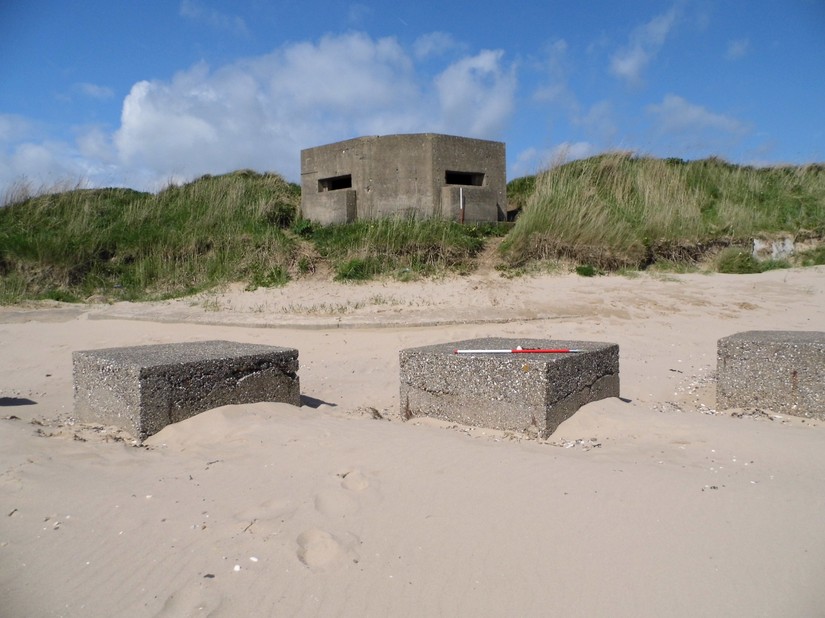 Pillbox overlooking a line of anti-tank cubes