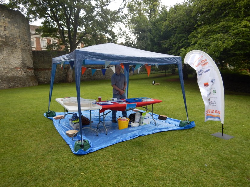 Andy manning a stall in York Museum Gardens