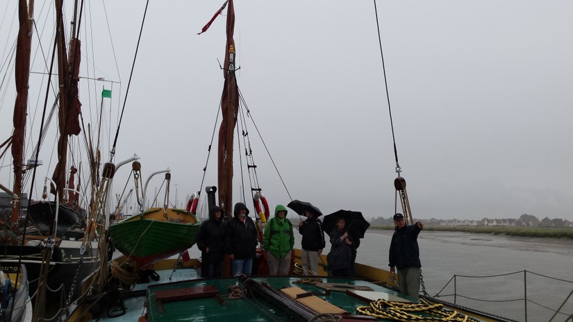 A tour of Pudge at the Hythe, Maldon, June 2015. The terrible weather didn't dampen our spirits and gave us a good insight into how hard conditions could be for the 'sailormen'