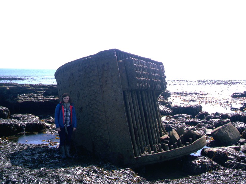 The remains of the boiler of the Tadorne