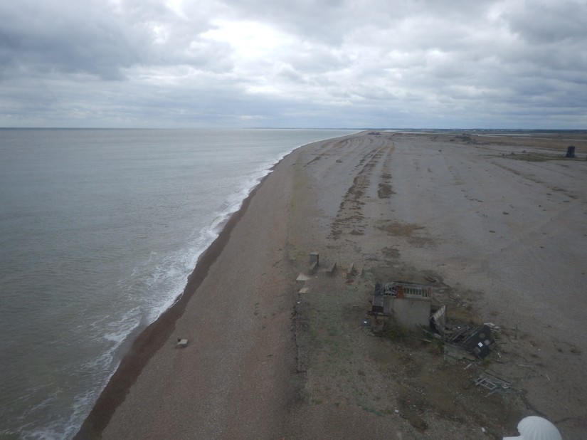 View of the Coastguards Watchhouse from Orford Ness lighthouse, September 2016