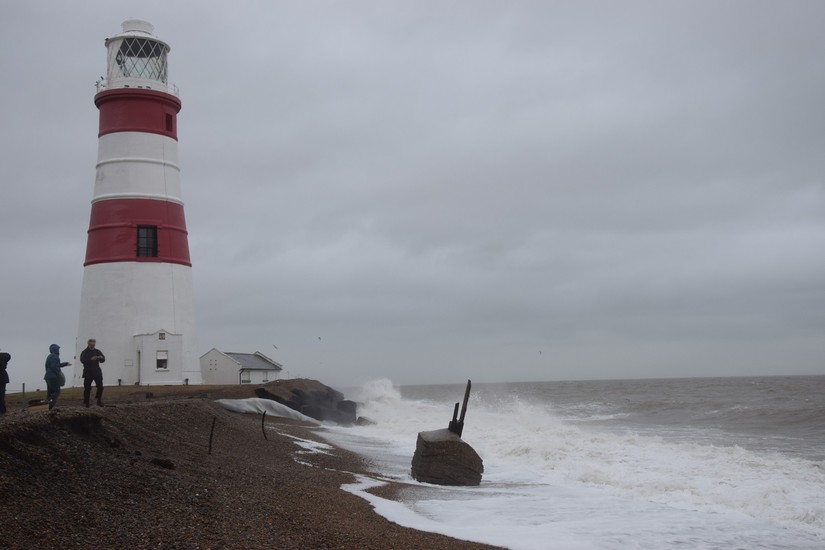 Challenging weather on Orford Ness, 26 January 2016