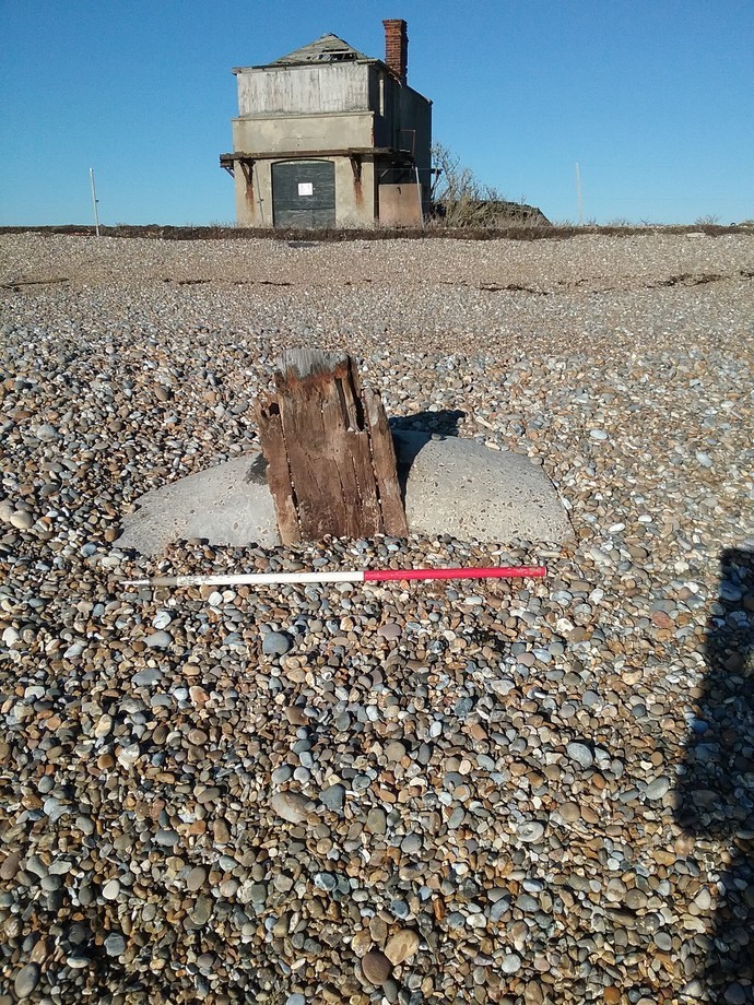 The coastguard watch house and flagpost, Orford Ness