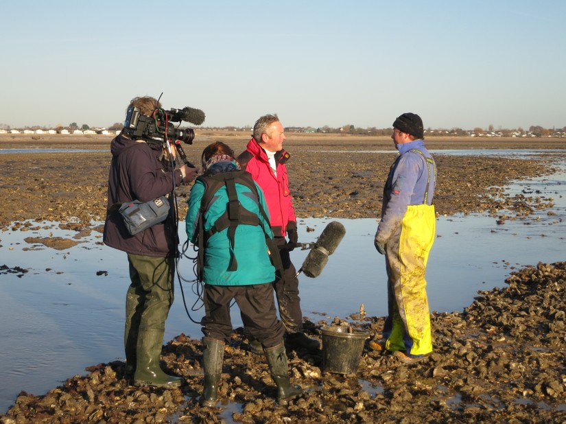 Daniel 'Trackway' French being interviewed for BBC Countryfile Winter Diaries