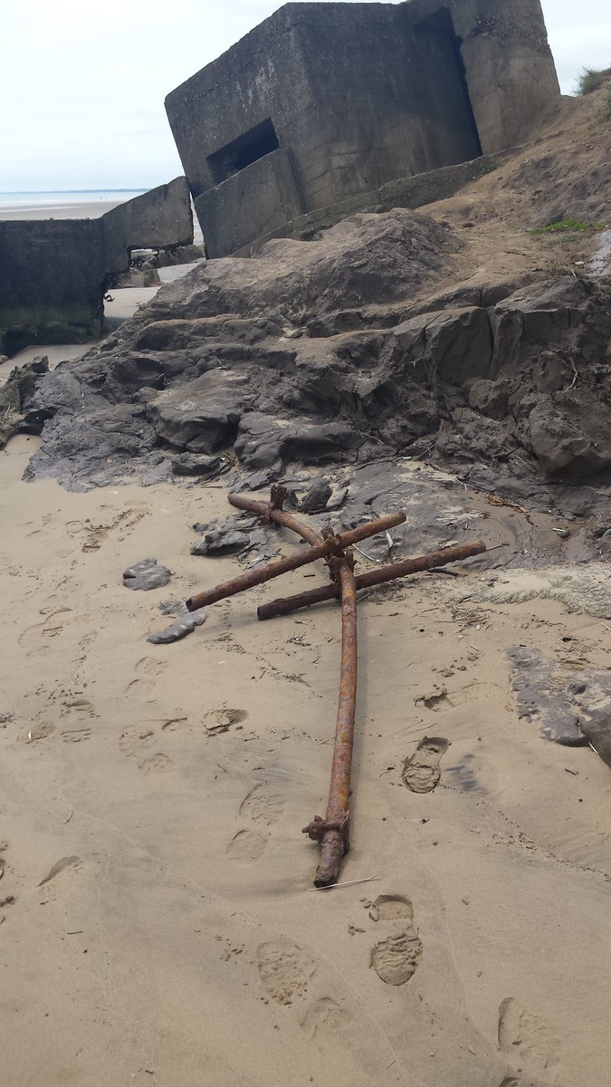 Beach scaffolding on the foreshore