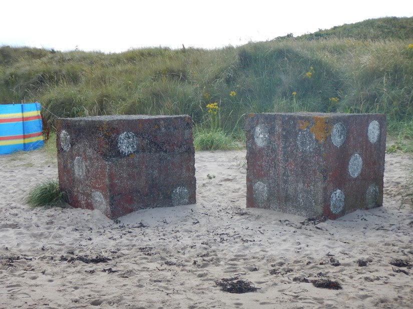 Red dice at Bamburgh