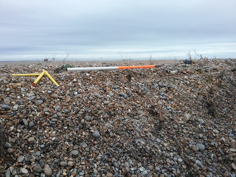 All that remains of the ground marker, March 2018