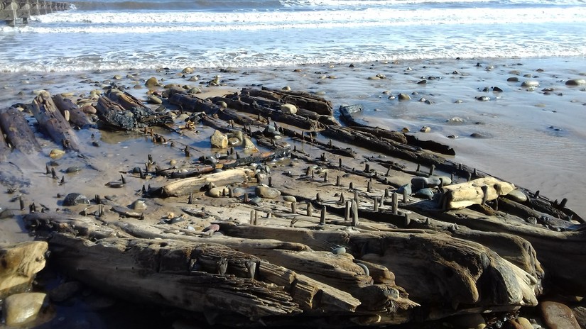 The Blyth beach wreck photographed by an observant member of the public