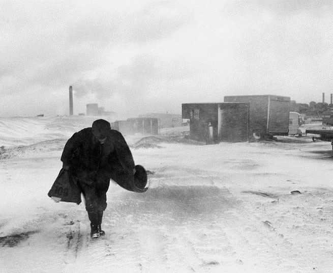 Cookie in the Snow, Seacoal camp, Lynemouth, 1985