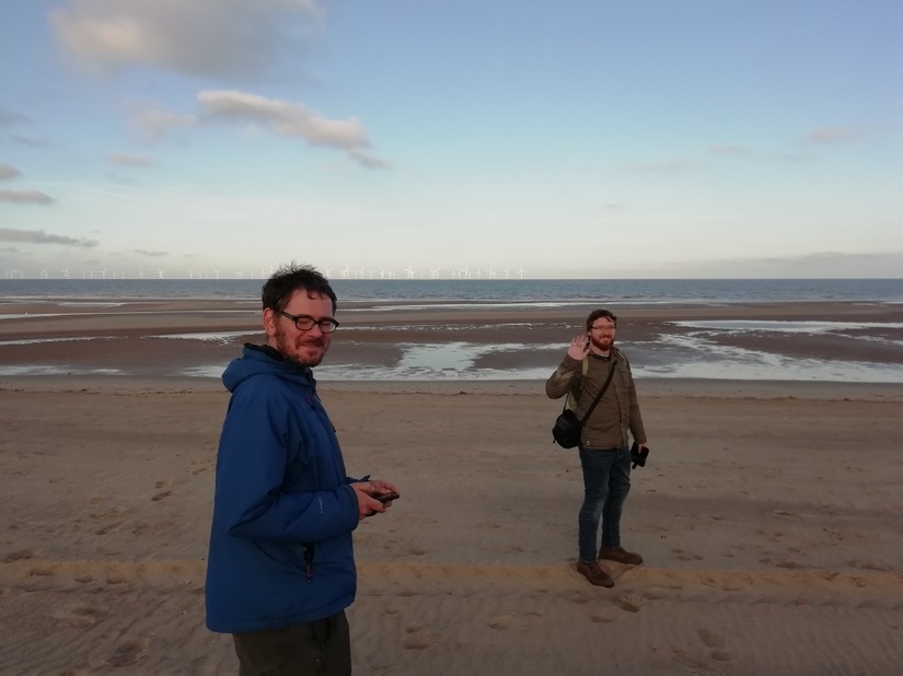 Sam and Chris on the foreshore