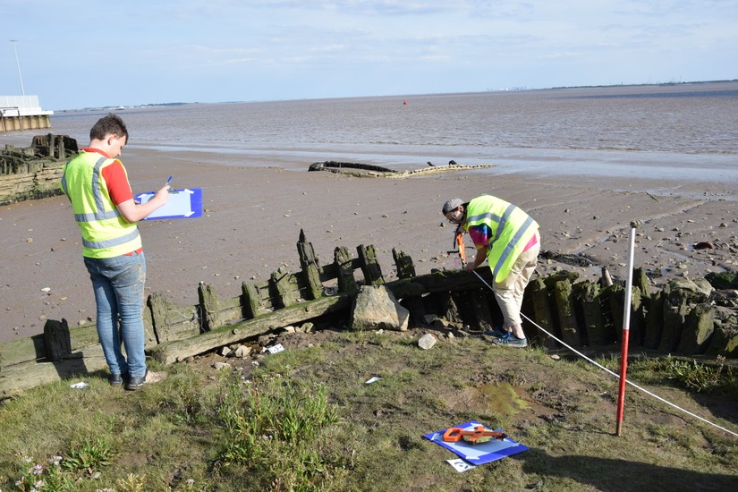 CITiZAN volunteers recording at Earle's Shipyard in Hull, 2017.