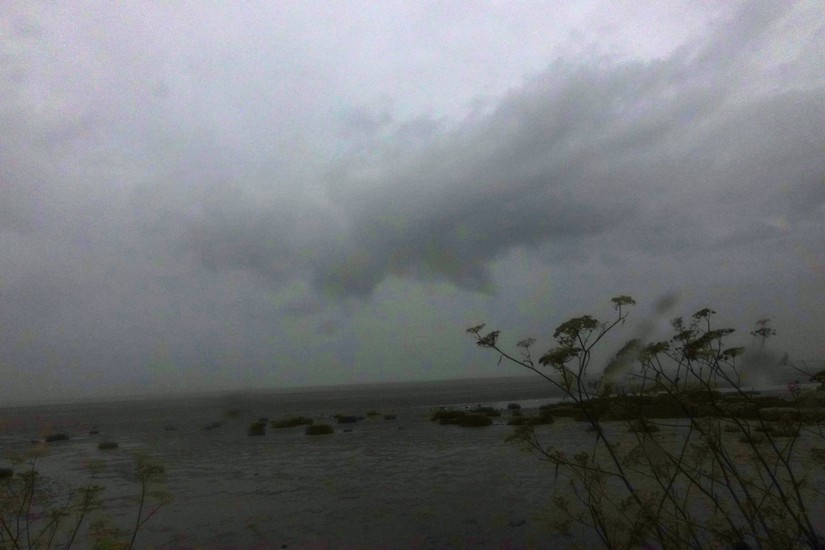 Moody skies over Pegwell Bay Hoverport, 2019