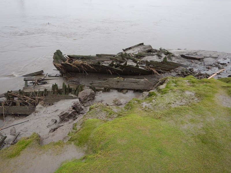 Mersey Flats hulked at Spike Island to prevent river erosion