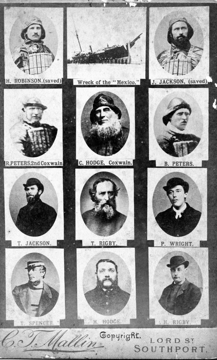 The crewmen of the Eliza Fernley who tragically lost their lives attempting to rescue the Mexico